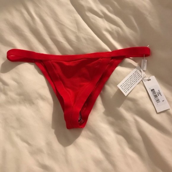 Frankie's Bikinis Red Swim Bikini - Picture 4 of 9